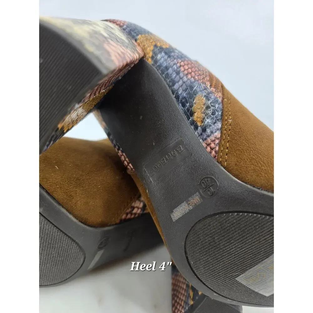 Bamboo‎ Faux Suede and Snake Skin Boots
